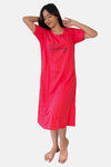 Sweetmoon Long T Shirt Nightdress - Red — thumbnail 4